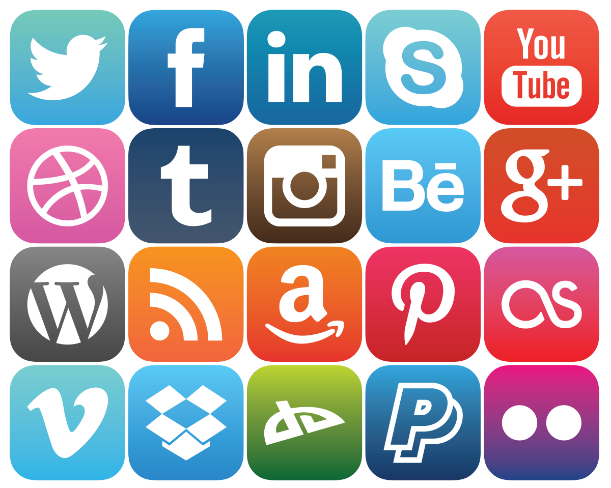 Social Media Icons Png White Transparent Line - IMAGESEE