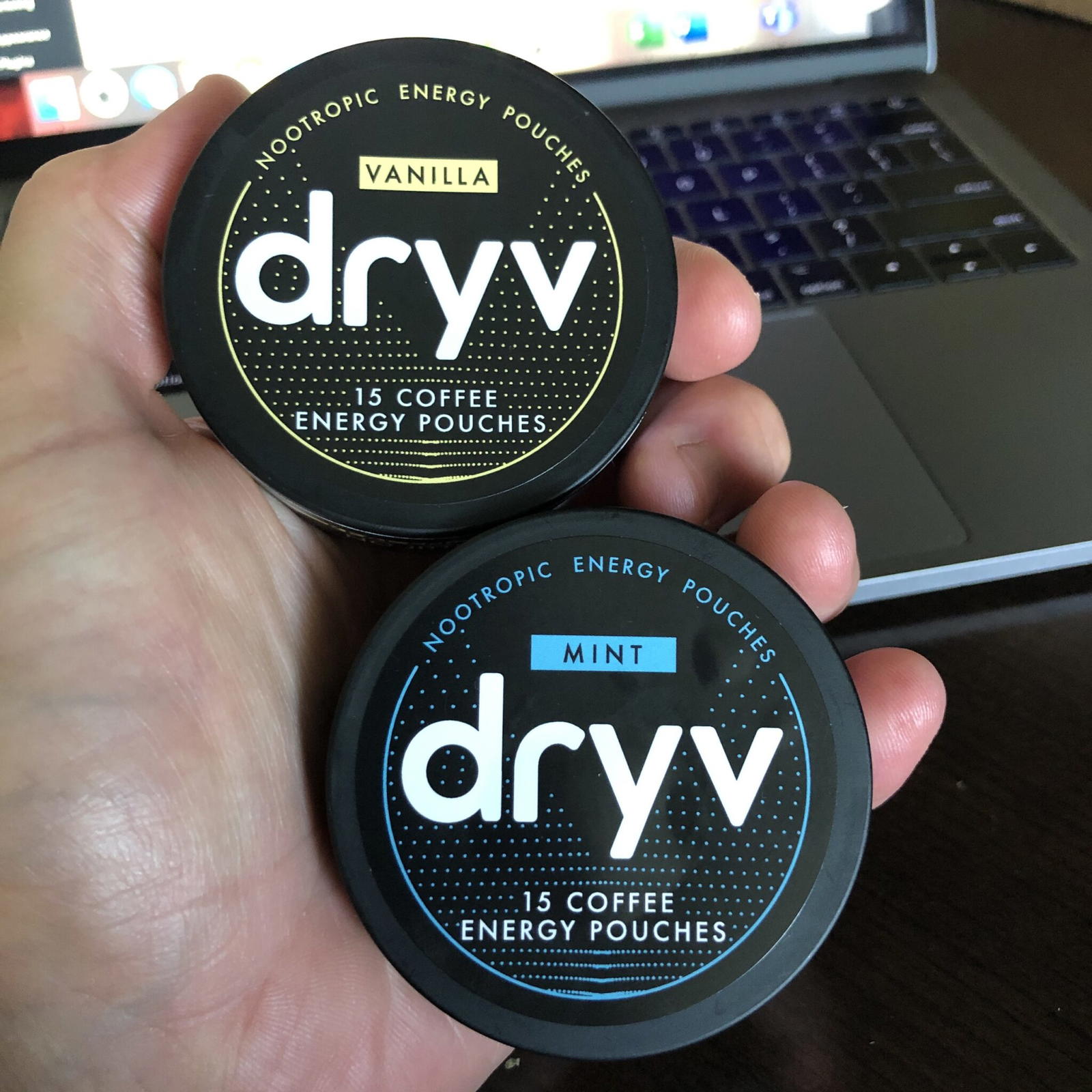 Dryv Energy Pouches Review Vanilla and Mint