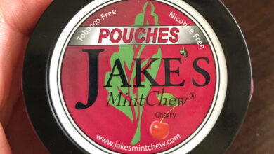 Jake's Mint Chew Cherry Pouches
